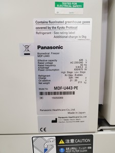 Thumbnail image of Panasonic MDF-U443-PE Biomedical Freezer Lab