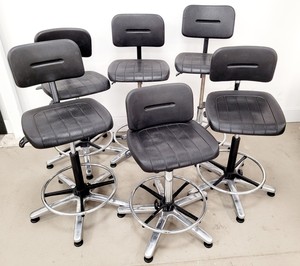 Image of 6 x Black High Bench Height Chairs