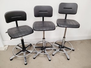 Thumbnail image of 6 x Black High Bench Height Chairs