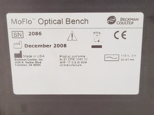 Thumbnail image of Beckman Coulter MoFlo XDP Cell Sorter Laser Cytomation System + Optics Table Lab