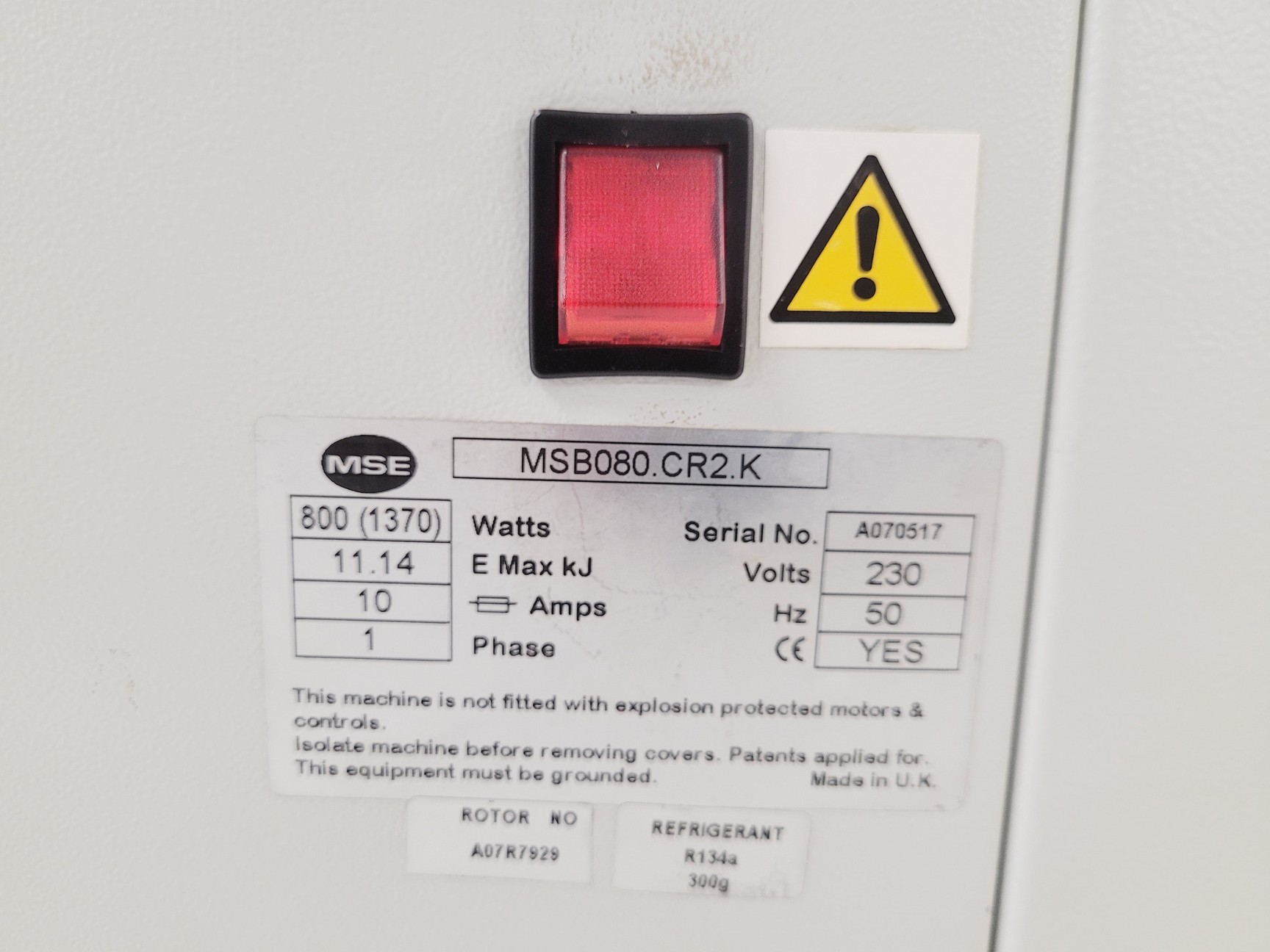 Image of MSE Harrier 18/80 Refrigerated Centrifuge Lab