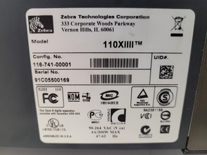 Thumbnail image of Zebra 110 XiIII Plus Thermal Label Printer Lab