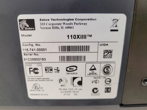 Thumbnail image of Zebra Model 110 XiIII Plus Thermal Label Printer Lab