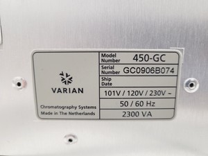 Thumbnail image of Varian 450-GC GC-MS System w/ 300-MS SQ Mass Spectrometer & CP 8410 Autosampler