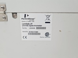 Thumbnail image of Perkin Elmer Lambda 25 UV/VIS Spectrometer Lab