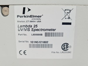 Thumbnail image of Perkin Elmer Lambda 25 UV/VIS Spectrometer Lab