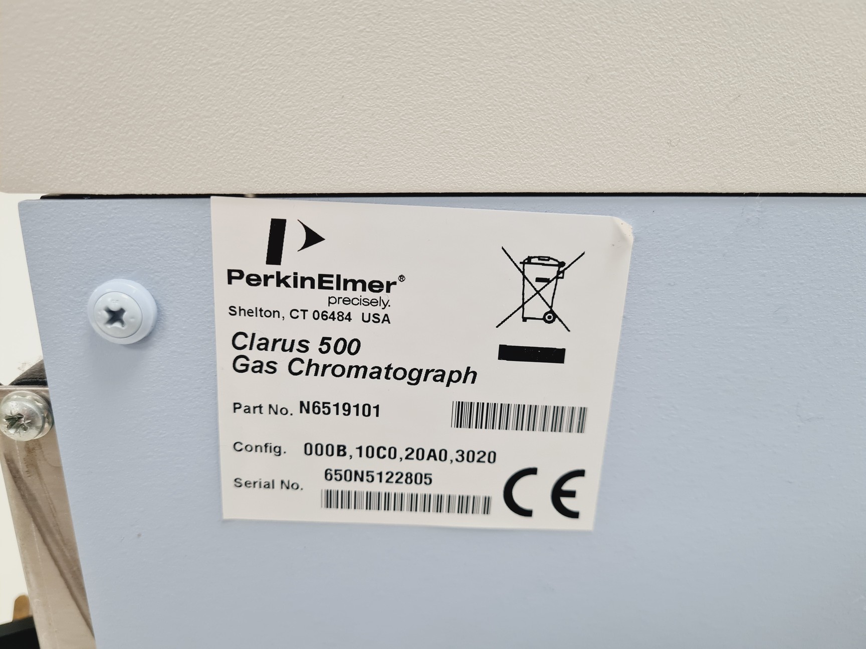 Image of Perkin Elmer Model Clarus 500 Gas Chromatograph (FID Detector) Lab