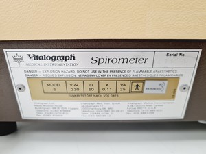 Thumbnail image of 2 x Vitalograph Spirometers Model S PFT Printer Lab