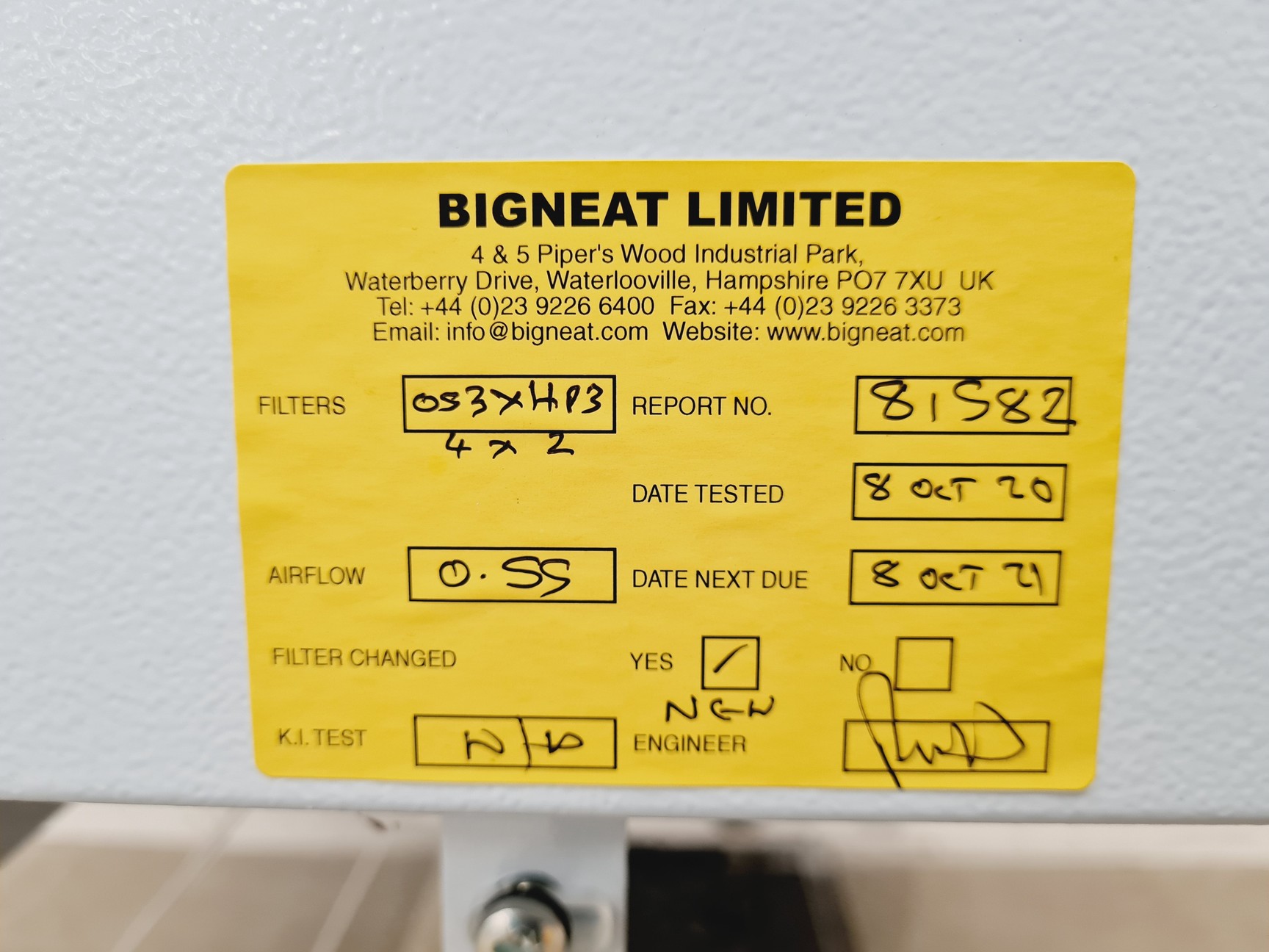 Image of Bigneat Ductless Fume Hood Model - PR1506 Lab Spares/Repairs