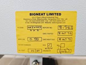 Thumbnail image of Bigneat Ductless Fume Hood Model - PR1506 Lab Spares/Repairs