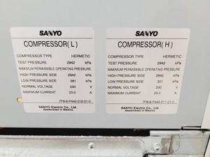 Thumbnail image of Sanyo MDF-U76V -86 Ultra Low Temperature Freezer Lab