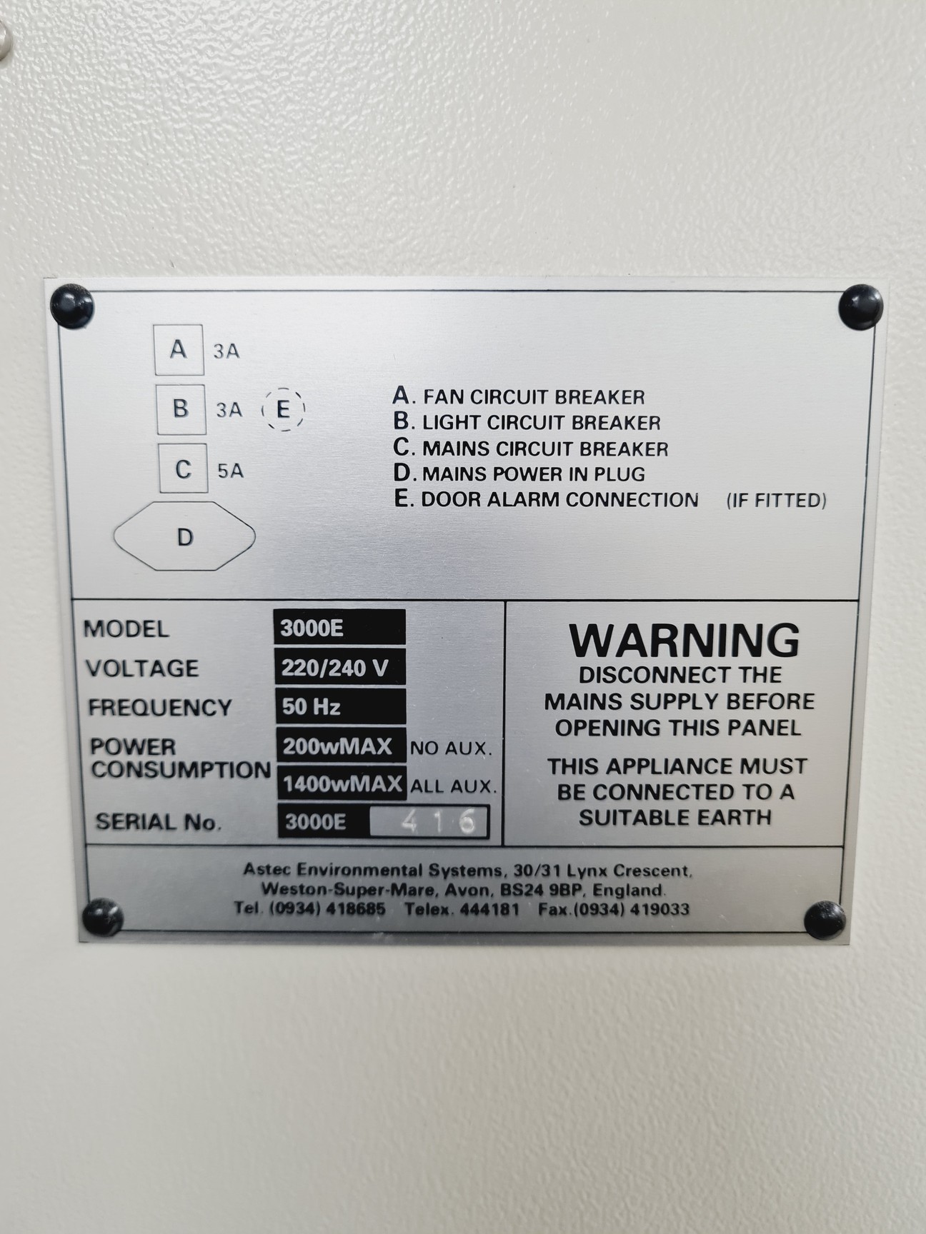 Image of Astecair 3000E Ductless Fume Cabinet Lab