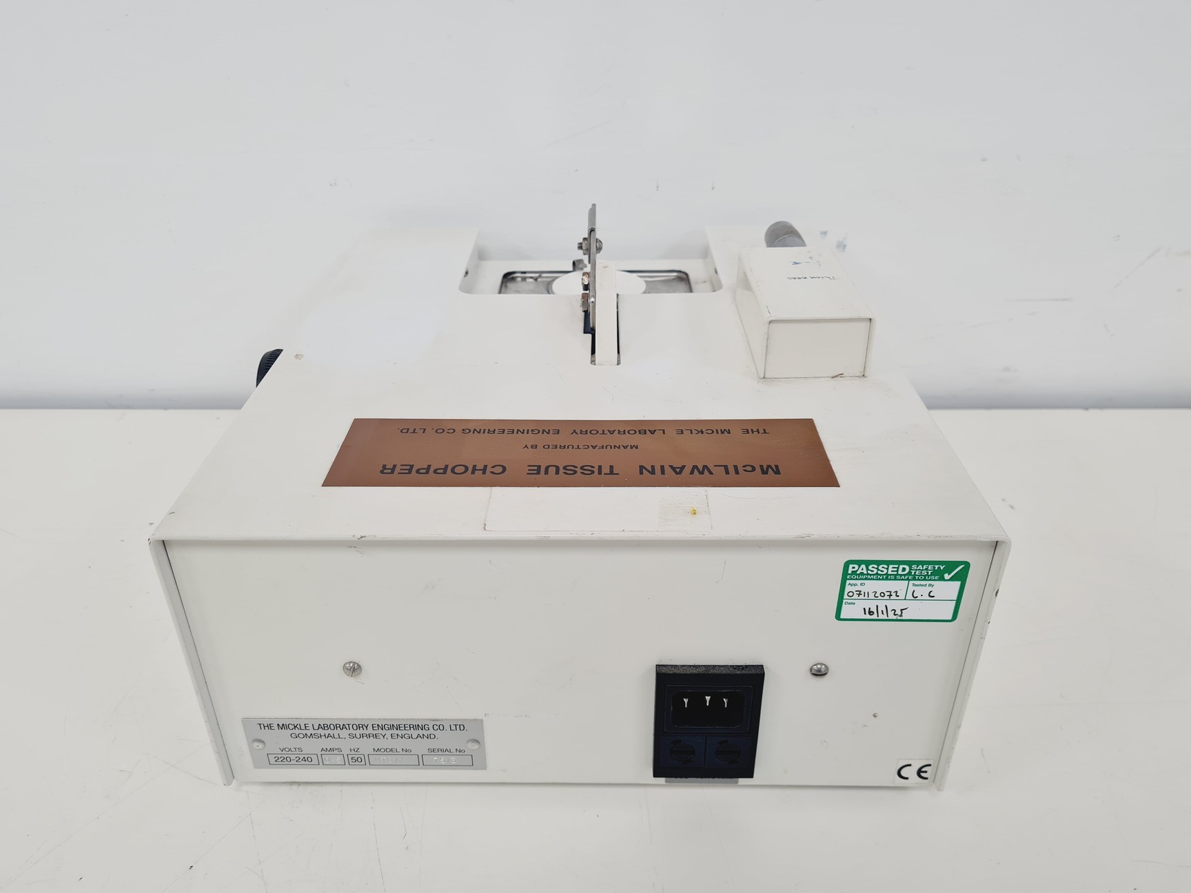 Image of Mickle McIlwain Tissue Chopper MTC/1 Lab