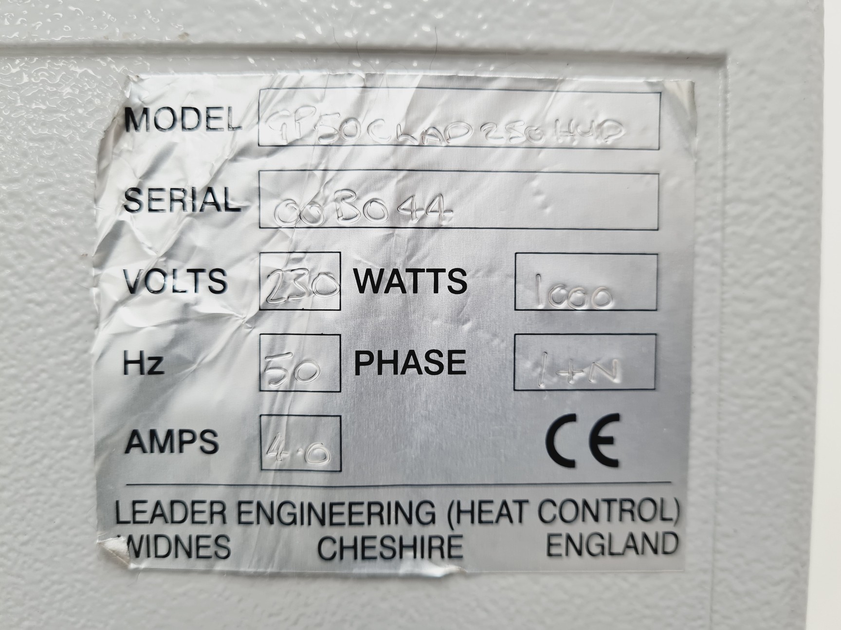 Image of SLS Model GP50CLAD250HYD Lab Oven Spares/Repairs