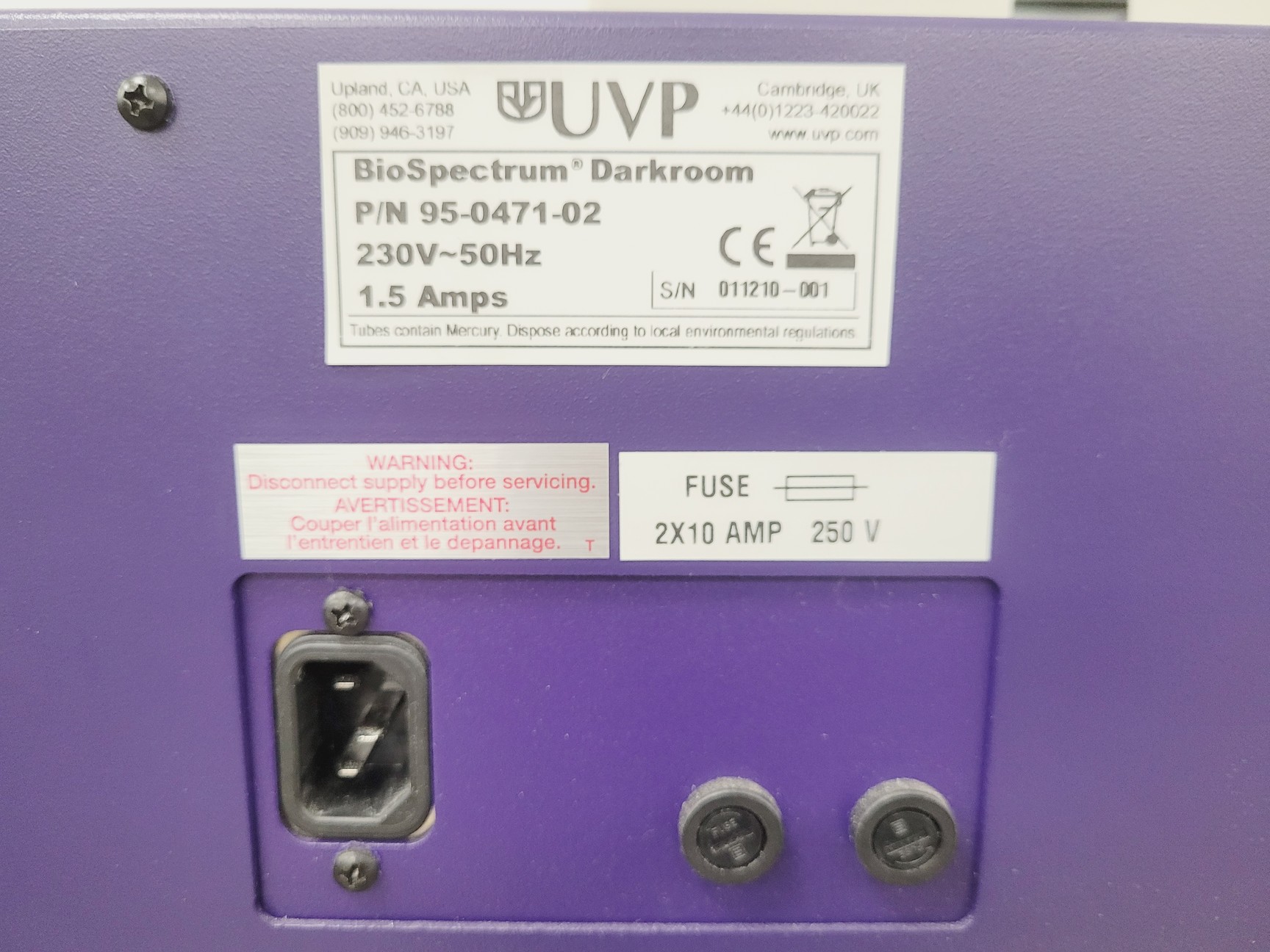 Biospectrum Machine UVP BioSpectrum 800 MultiSpectral Imaging System And UVP Light Source Lab