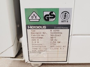 Thumbnail image of Heraeus B-6200 Incubator Lab