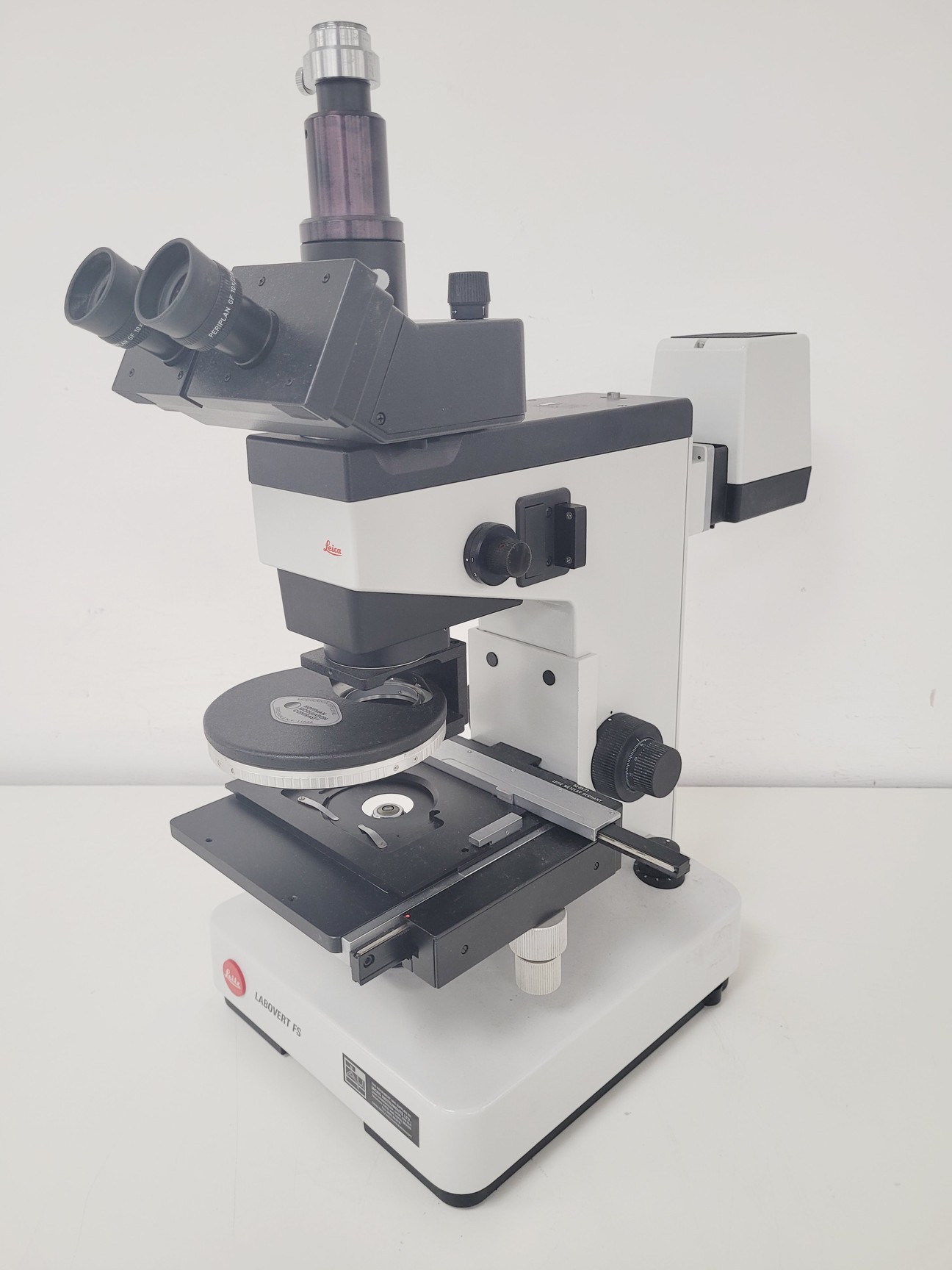 Image of Leica Leitz Labovert FS Microscope With Leica 12V/100W Power Supply Lab