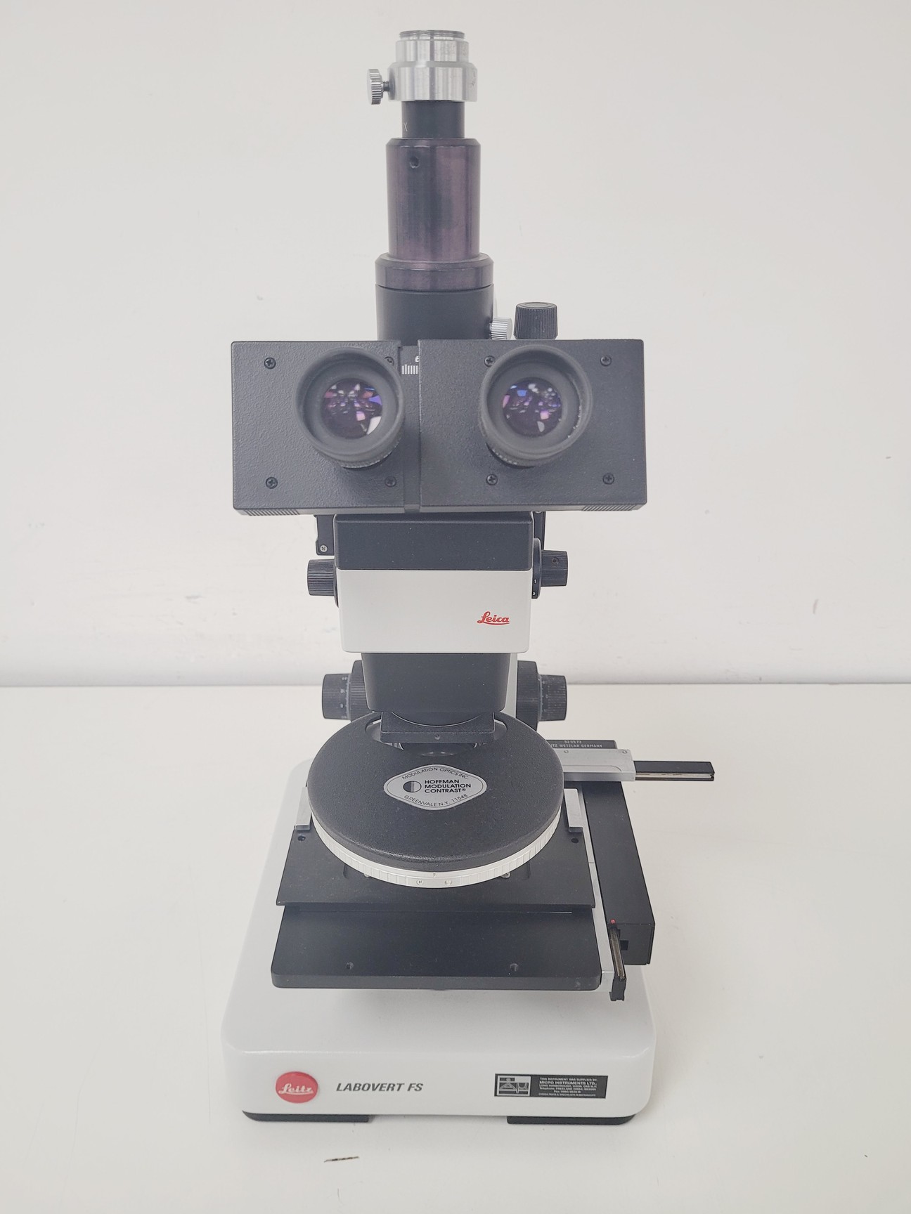 Image of Leica Leitz Labovert FS Microscope With Leica 12V/100W Power Supply Lab