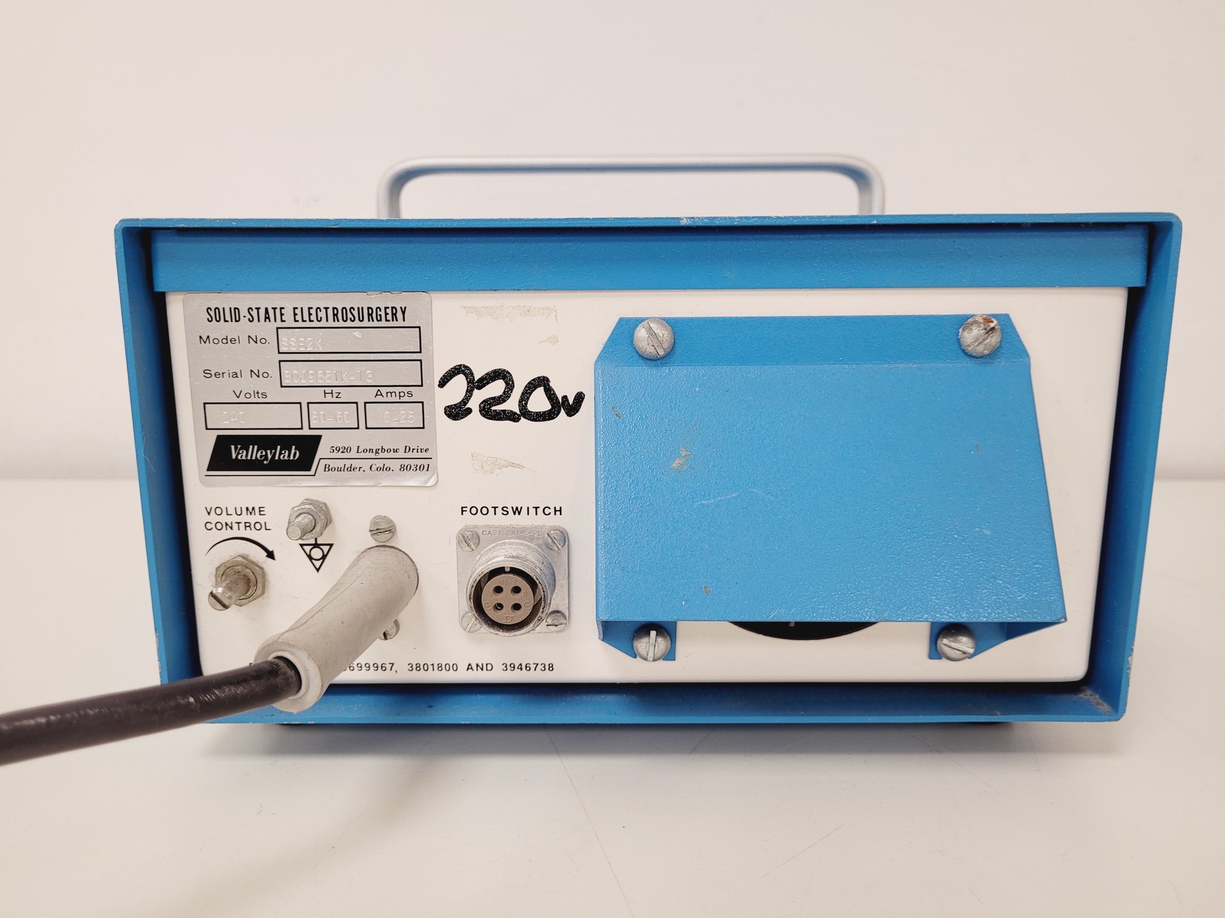 Image of ValleyLab SSE2K Solid-State ElectroSurgical Unit Lab