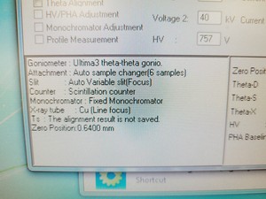 Thumbnail image of Rigaku Ultima III X-ray Diffractometer (XRD) w/SA-HEM3 6 Station Holder Lab