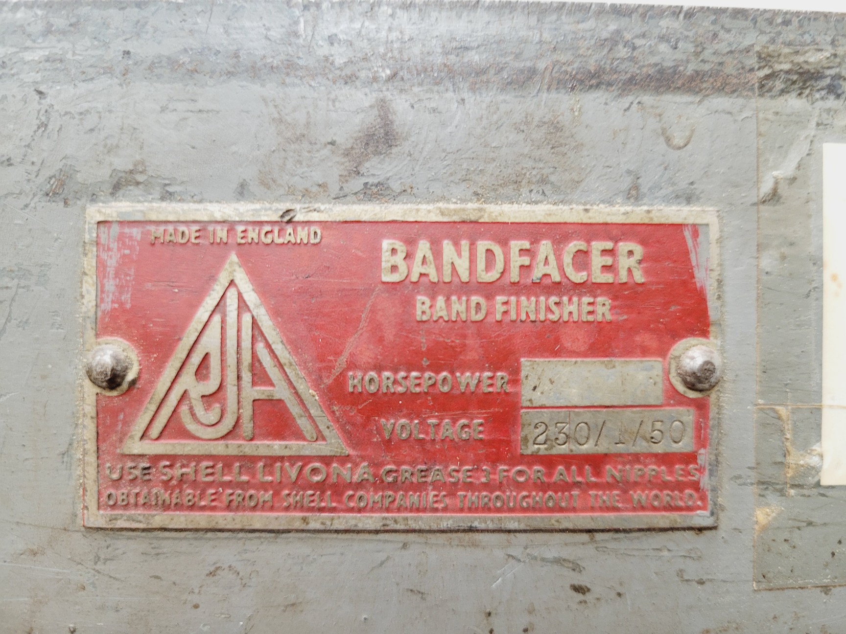 Image of RJH Bandfacer Band Finisher Grinding Machine Spares/Repairs