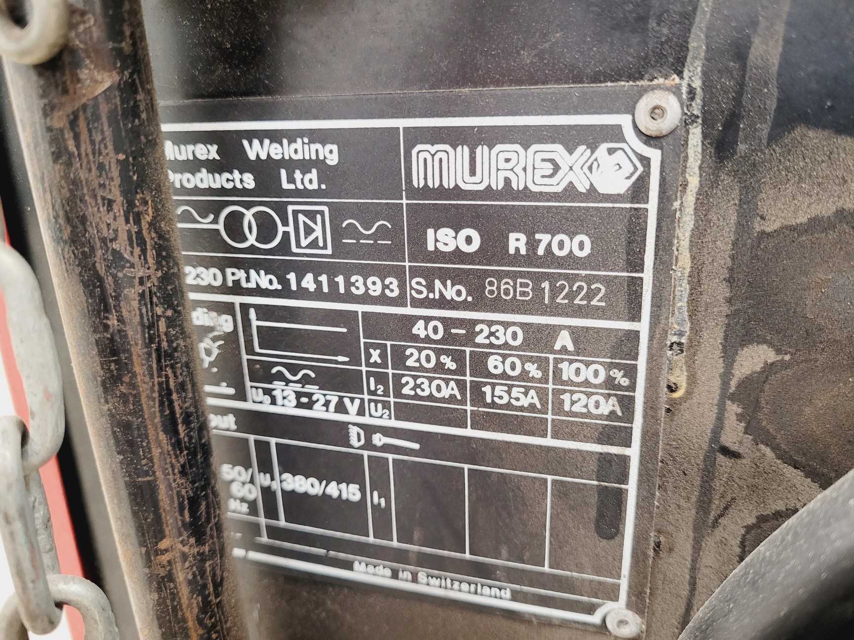 Image of Murex Tradesmig 230 CO2 Mig Welder Spares/Repairs