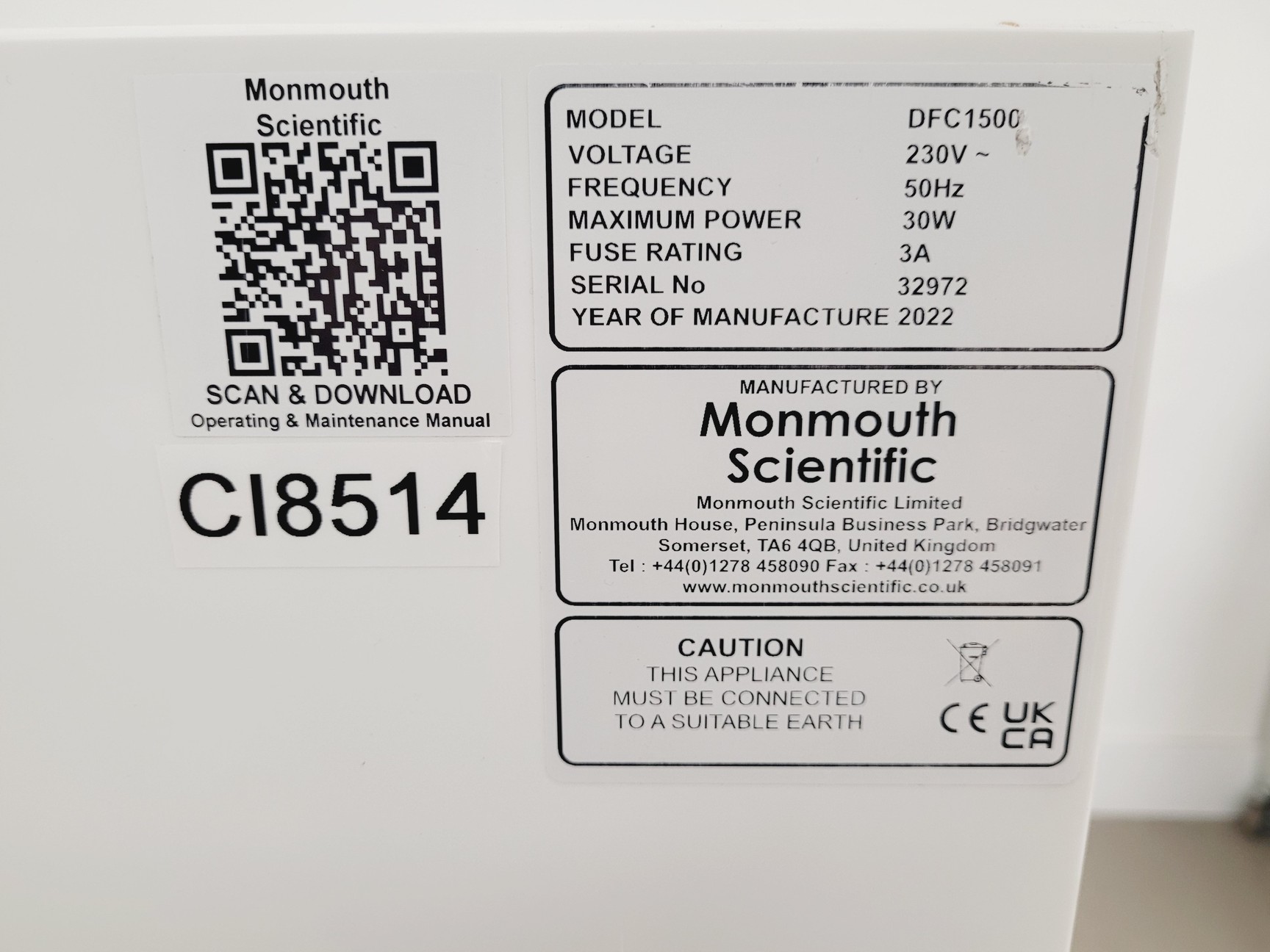 Image of Monmouth DFC1500 Ducted Fume Hood With Stand Lab