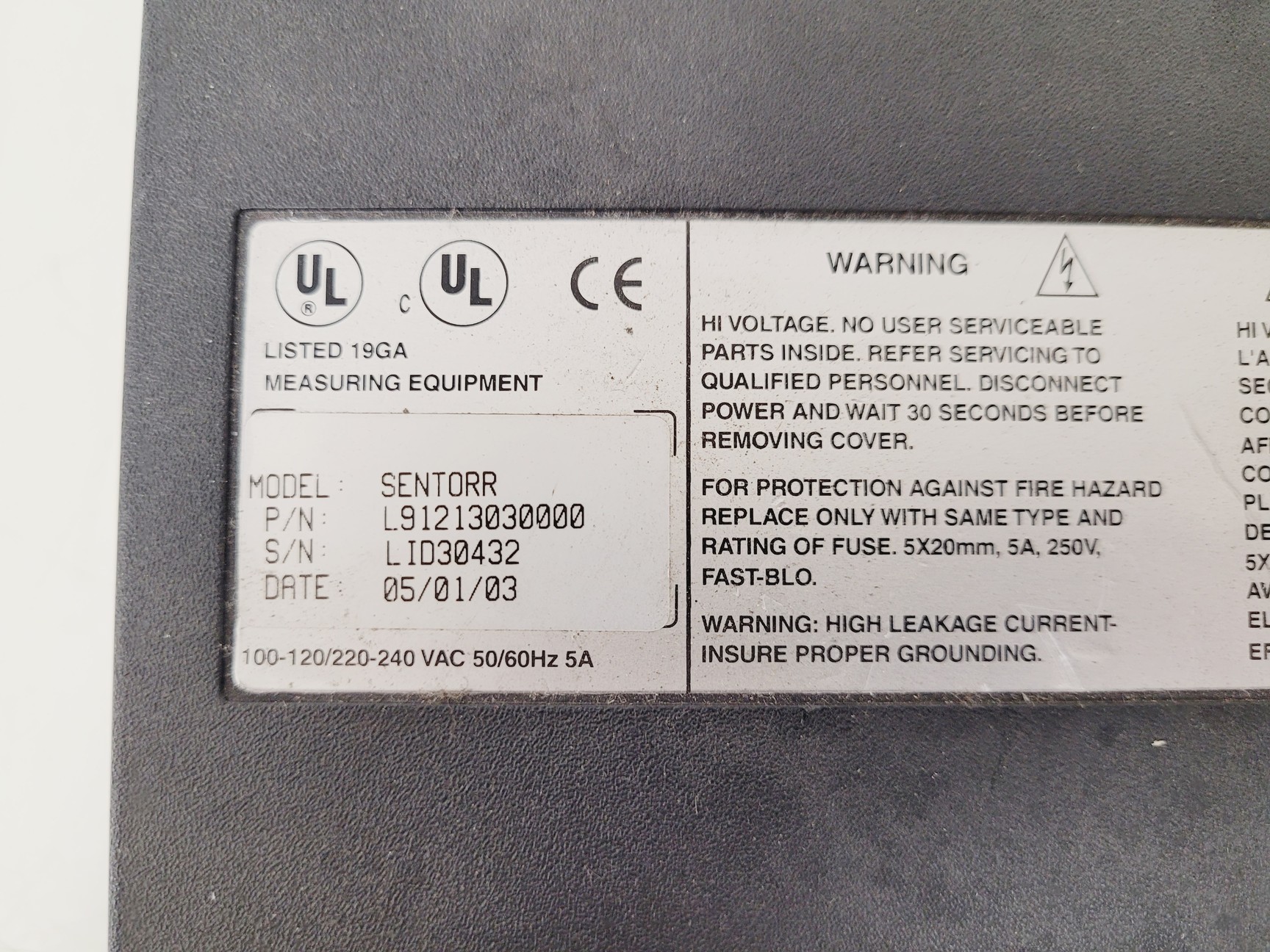 Image of Varian CC2C Module Model Sentorr Vacuum Gauge Controller Lab