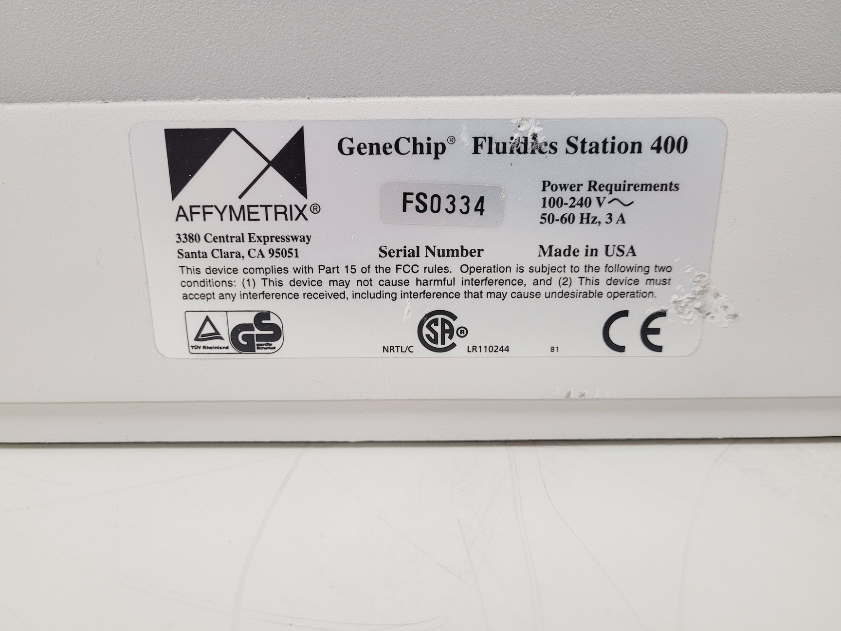 Image of GeneChip Fluidics Station 450/400 Lab