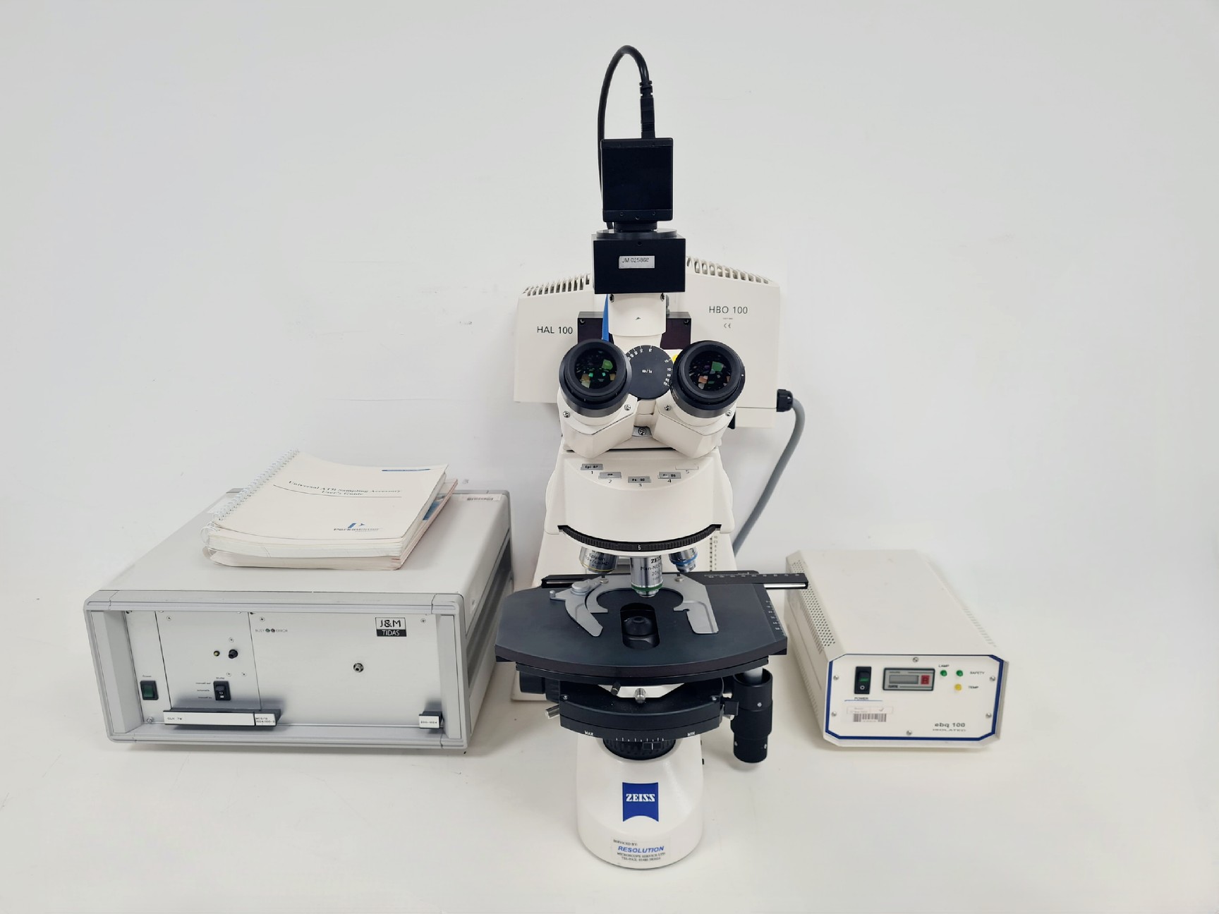 Image of Zeiss Axioskop 2 MAT System w/ J&M Microscopic Spectrometer, Power Supply Lab