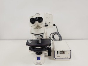 Image of Zeiss Axioskop 2 MAT w/ 4 X Objectives (Plan-NEOFLAUR, Epiplan) & EBQ 100 PSU