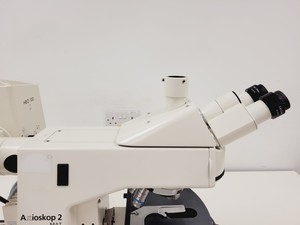 Thumbnail image of Zeiss Axioskop 2 MAT w/ 4 X Objectives (Plan-NEOFLAUR, Epiplan) & EBQ 100 PSU 