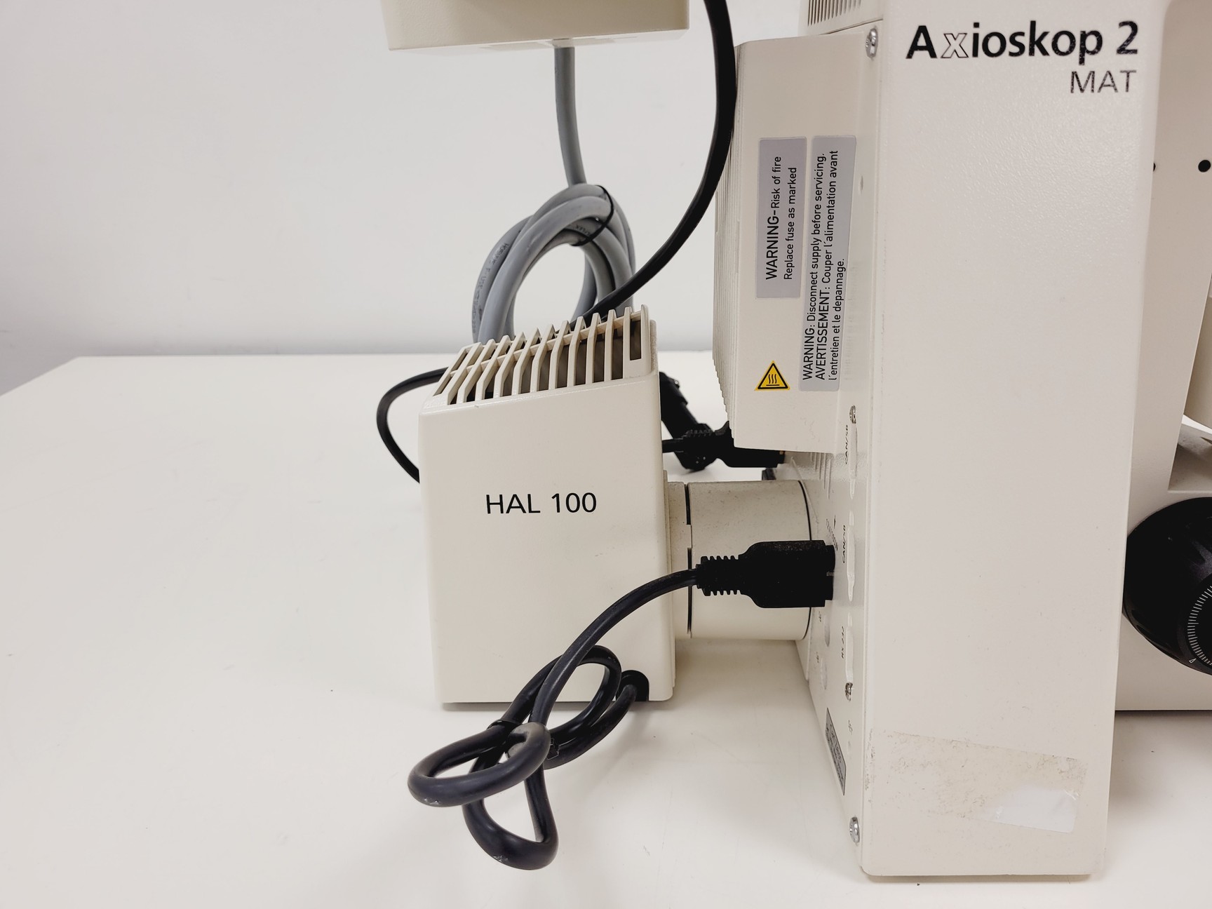 Image of Zeiss Axioskop 2 MAT w/ 4 X Objectives (Plan-NEOFLAUR, Epiplan) & EBQ 100 PSU 