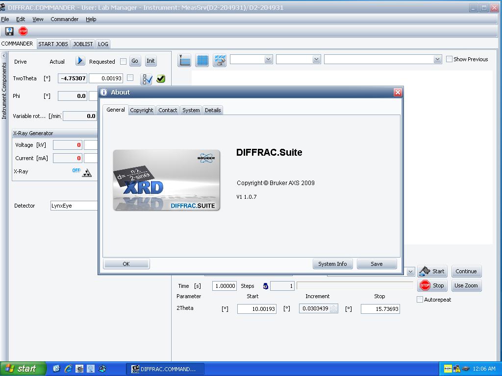 Image of Bruker D2 Phaser Benchtop XRD Diffractometer Lab
