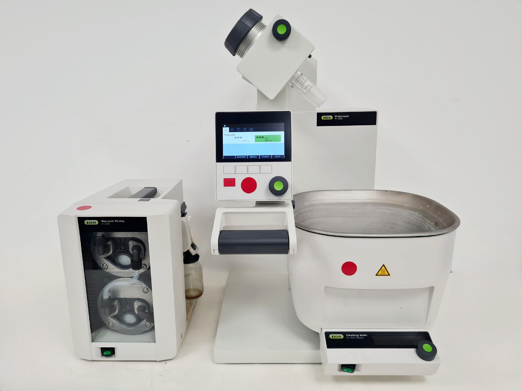 Image of Buchi Rotavapor R-300 EL Rotary Evaporator with B-300 B-305 Bath & Base + Pump L