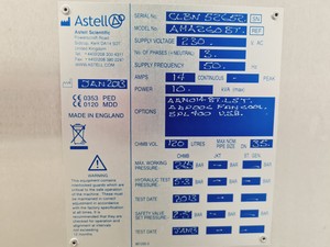 Thumbnail image of Astell AMA260BT Autoclave Lab Spares/Repairs