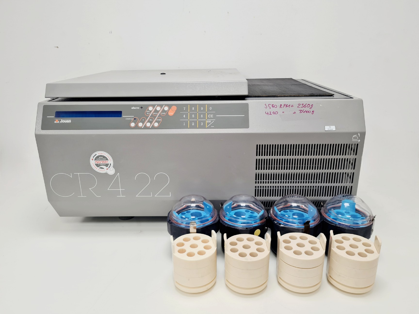 Image of Jouan CR4-22 Benchtop Refrigerated Centrifuge With Swinging Bucket Rotor Lab