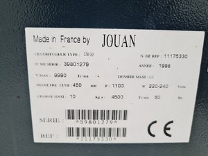 Thumbnail image of Jouan CR4-22 Benchtop Refrigerated Centrifuge Spares/Repairs