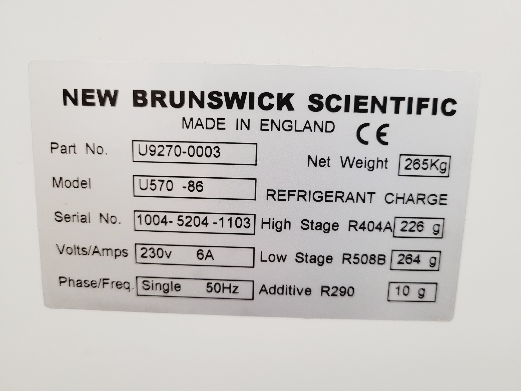 Image of New Brunswick Scientific U570-86 Ultra Low Temperature Freezer Lab Spares/Repair