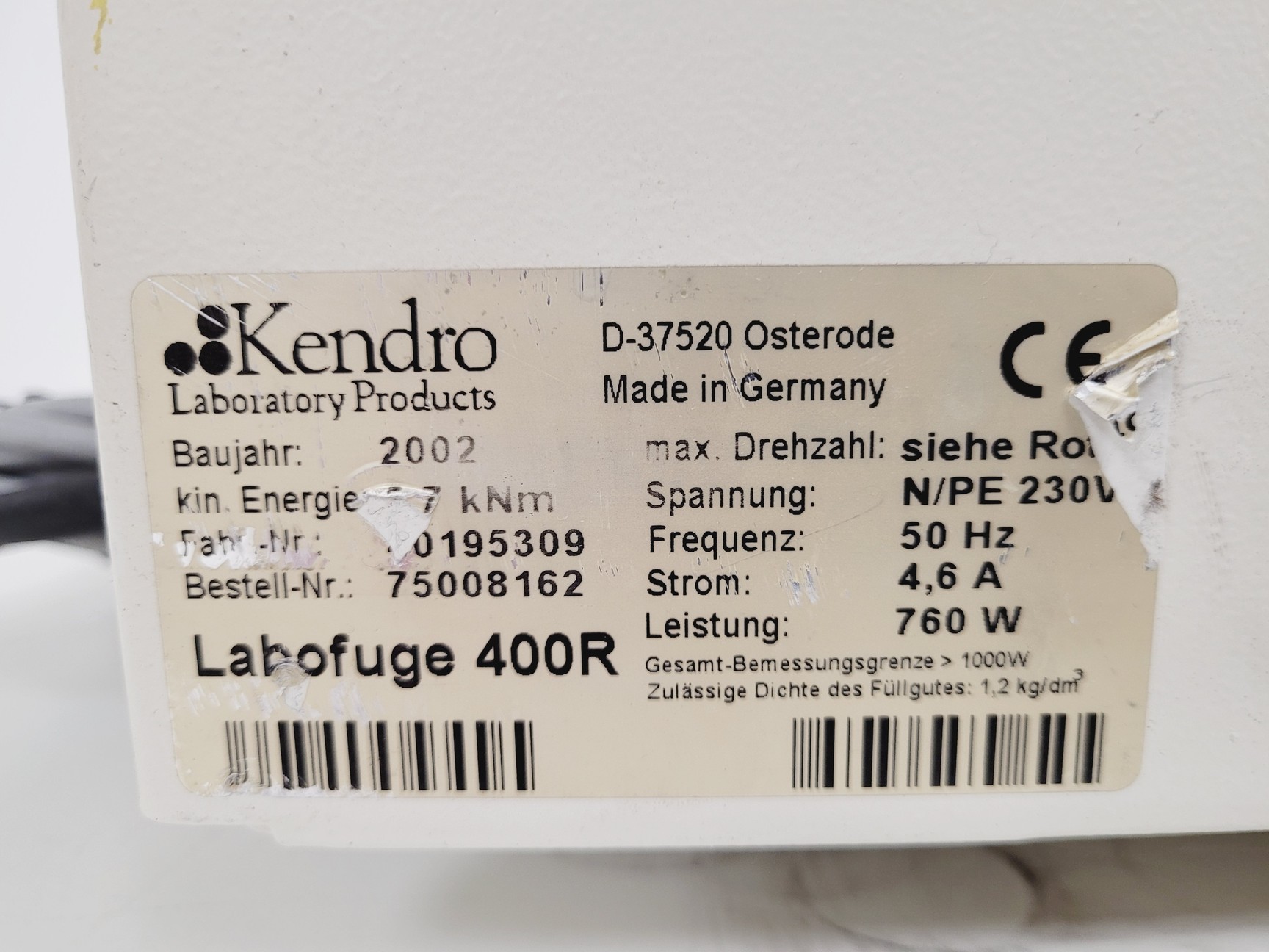 Image of Heraeus Function Line Labofuge 400R Centrifuge Lab