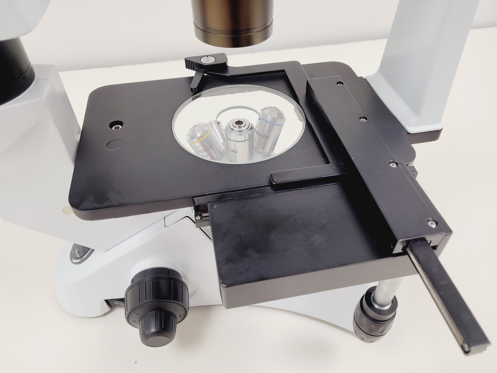 Image of Optika Inverted Microscope Model XDS-2 w/ 4 x Objectives Ph 4x 10x 20x 40x Lab