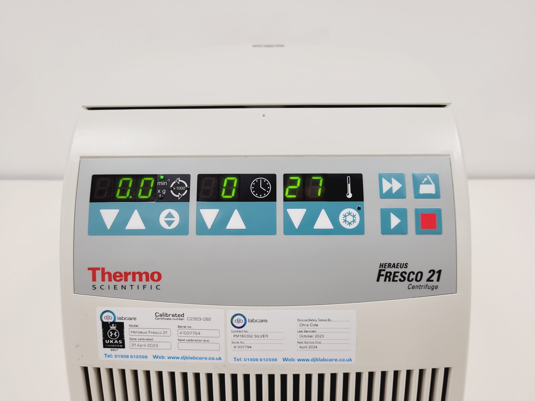 Image of Thermo Scientific Fresco 21 Refrigerated Benchtop Centrifuge Lab