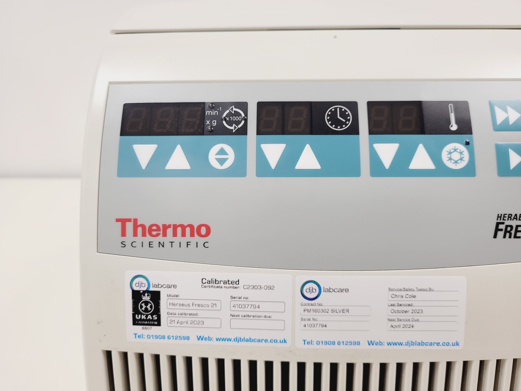 Image of Thermo Scientific Fresco 21 Refrigerated Benchtop Centrifuge Lab