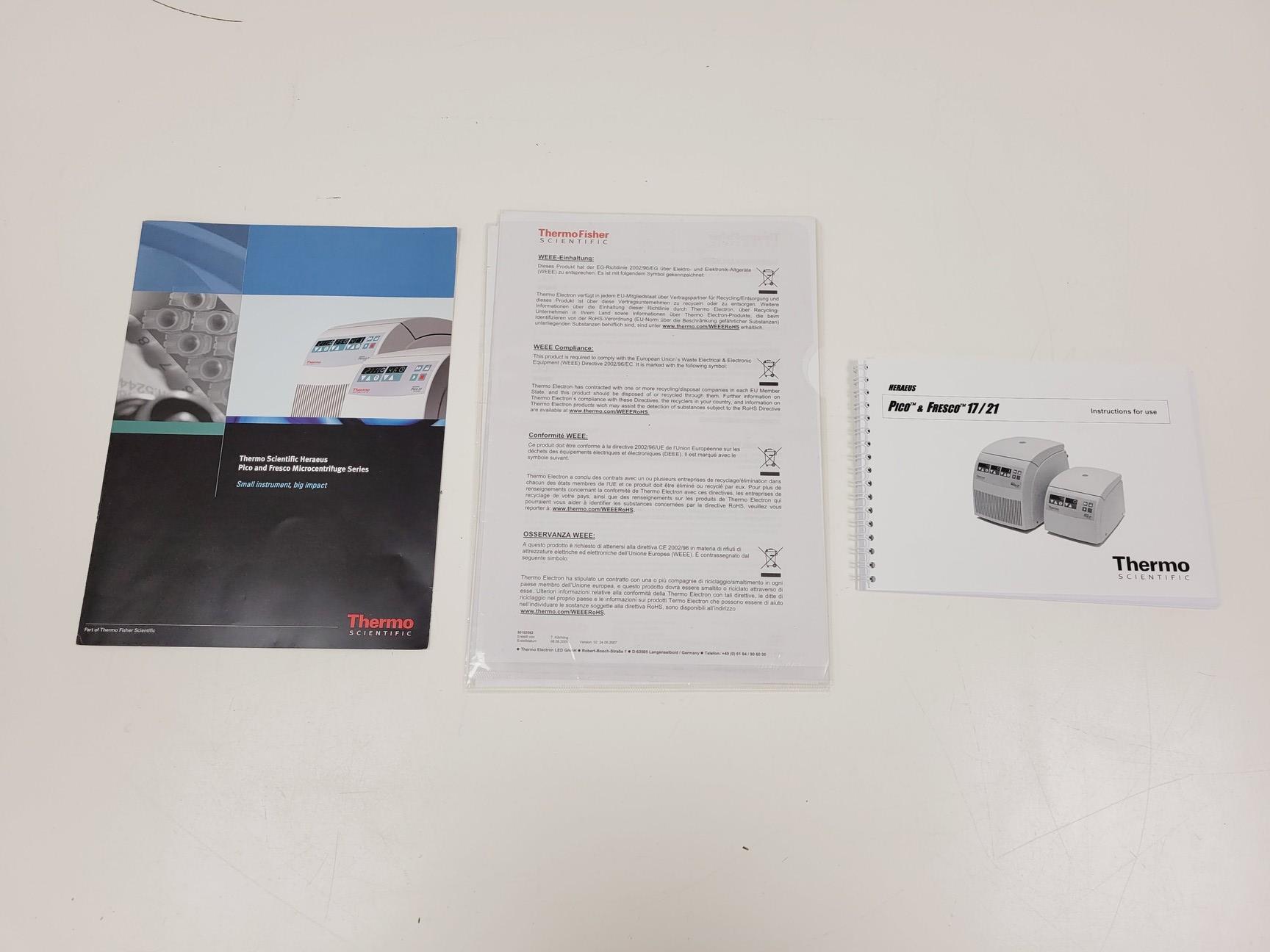 Image of Thermo Scientific Fresco 21 Refrigerated Benchtop Centrifuge Lab