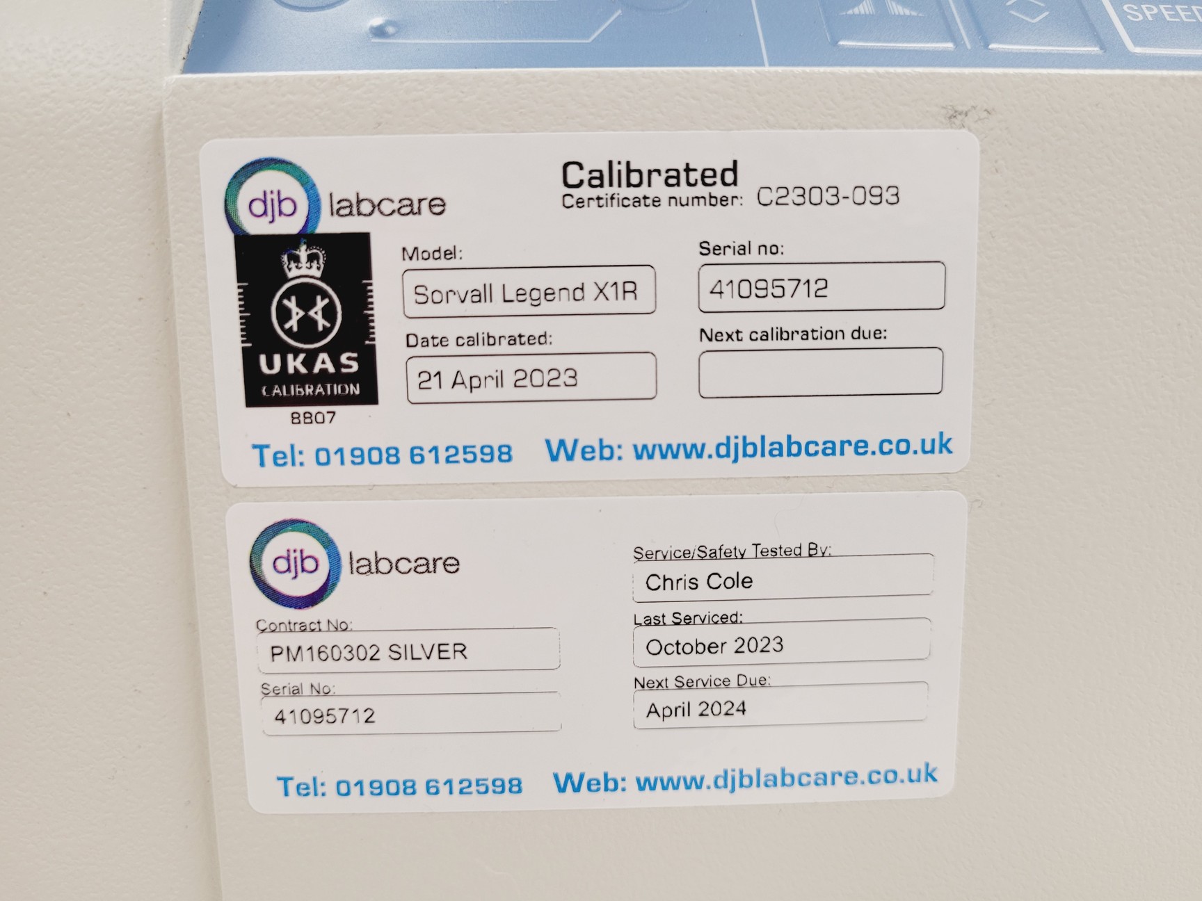 Image of Thermo Scientific Legend X1R Centrifuge with 5000rpm Rotor Lab