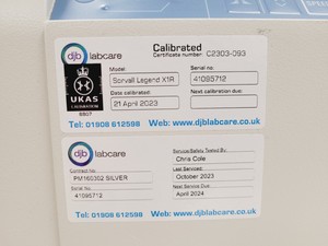 Thumbnail image of Thermo Scientific Legend X1R Centrifuge with 5000rpm Rotor Lab