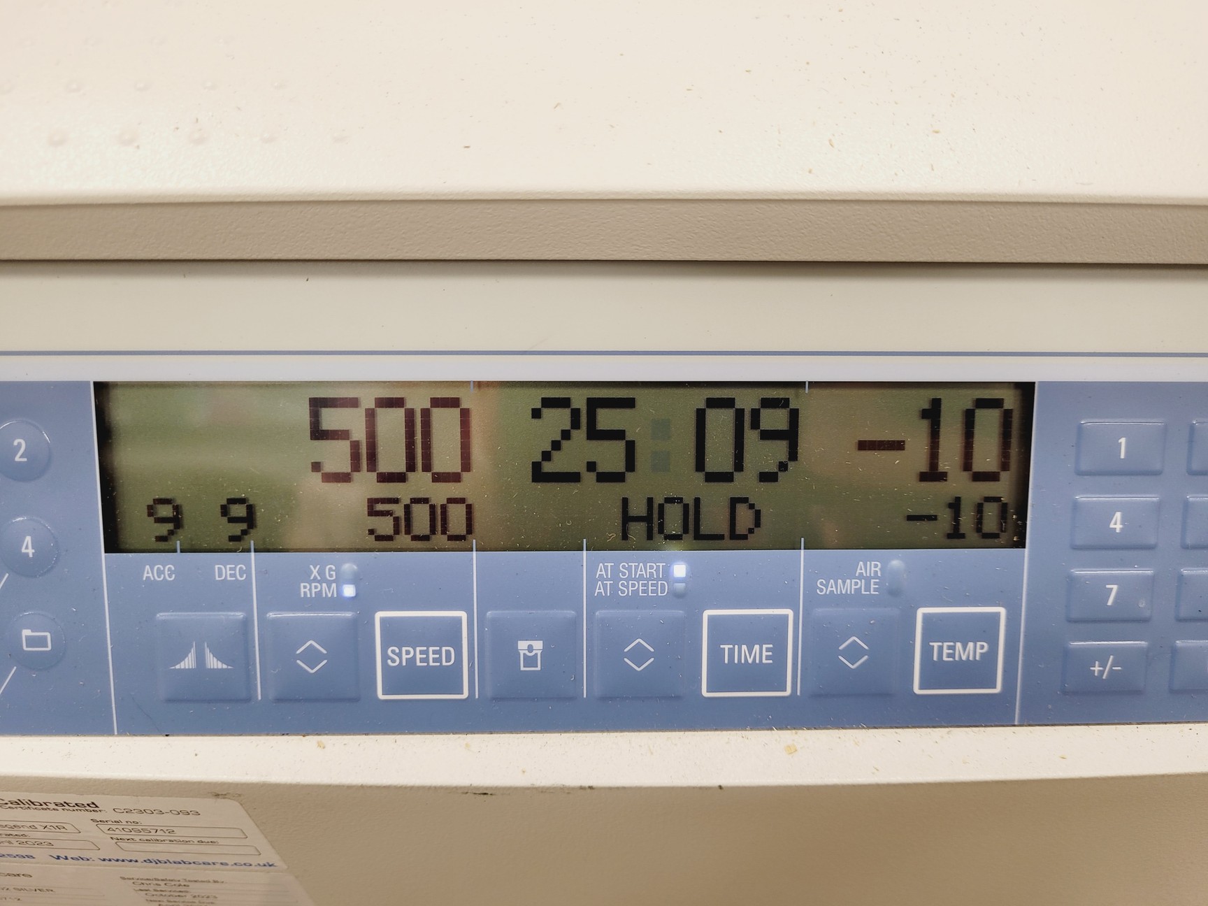 Image of Thermo Scientific Legend X1R Centrifuge with 5000rpm Rotor Lab