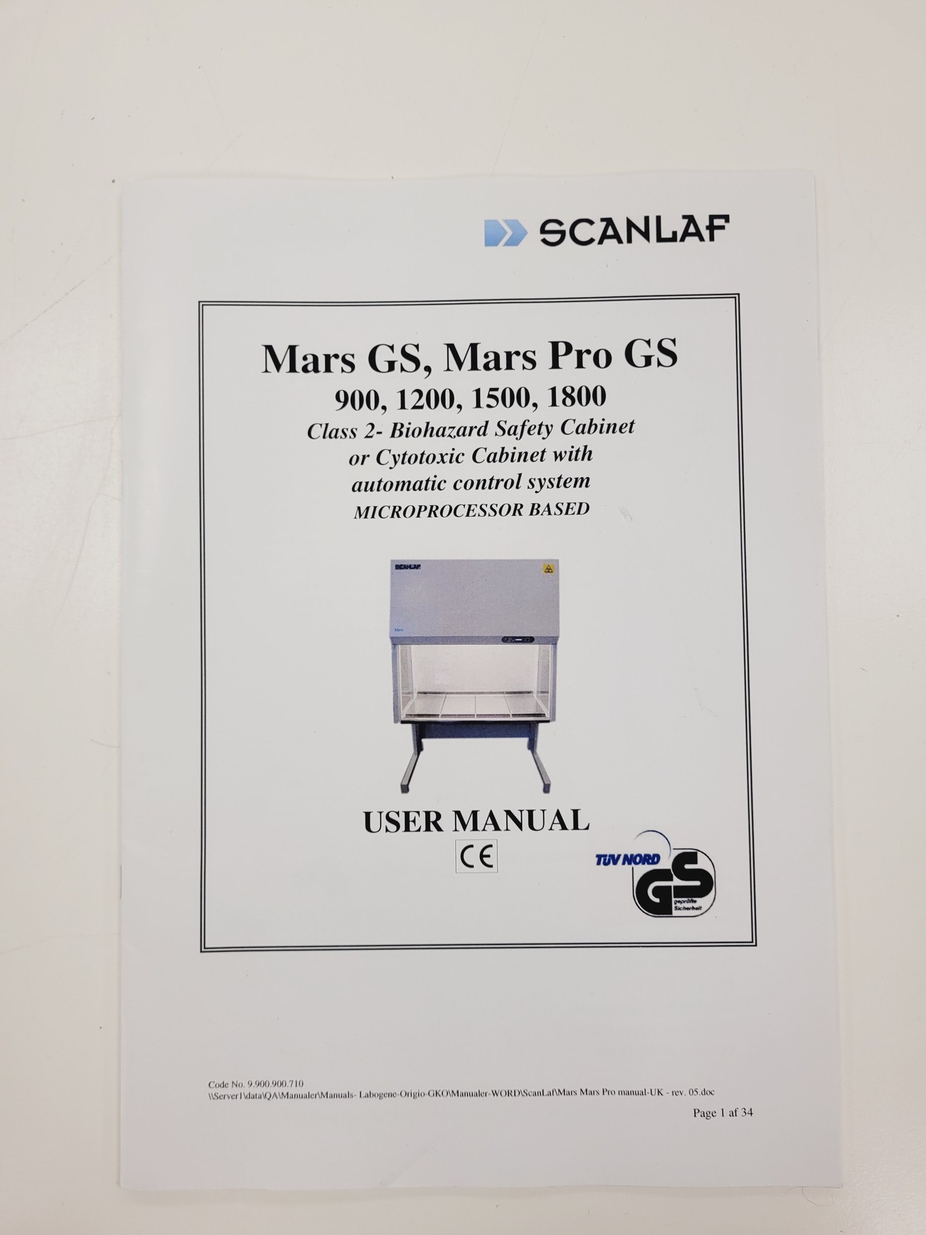 Image of Scanlaf Mars 1200 Class 2 Safety Cabinet Lab