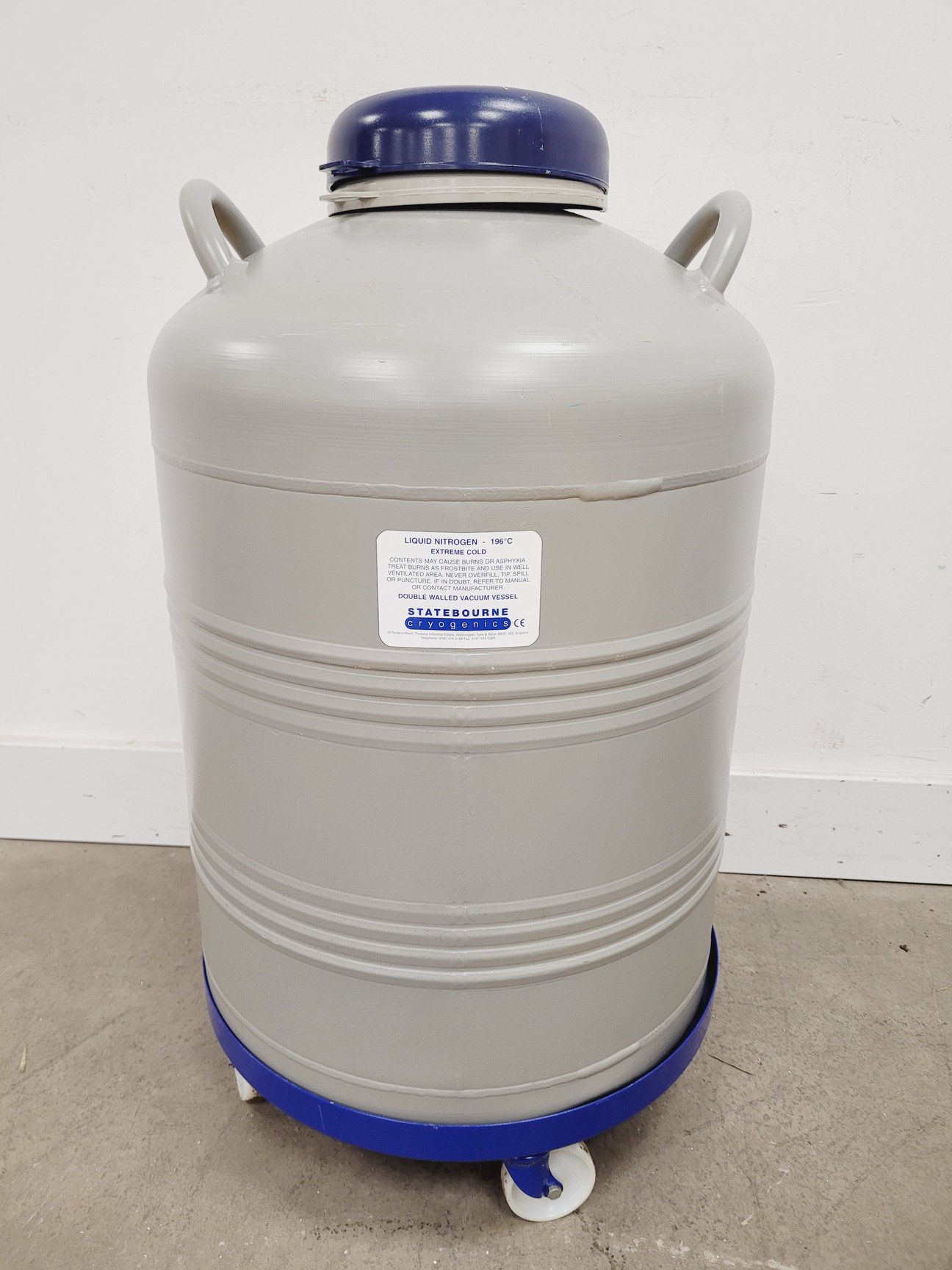 Image of Statebourne Bio 35 Liquid Nitrogen Dewar & Trolley Lab