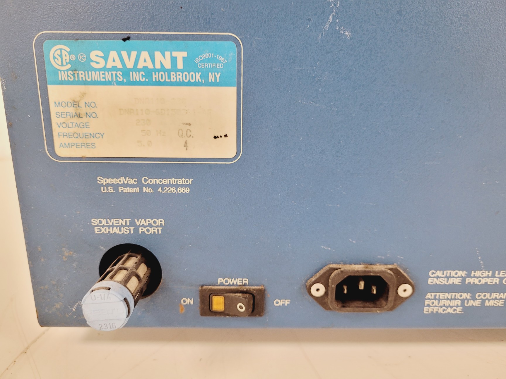 Image of SAVANT DNA Speed Vac DNA110-230 Concentrator Centrifuge Lab